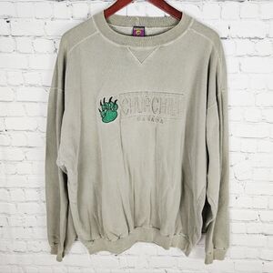 VINTAGE | Churchill, Canada near paw print crewneck long sleeve sweatshirt